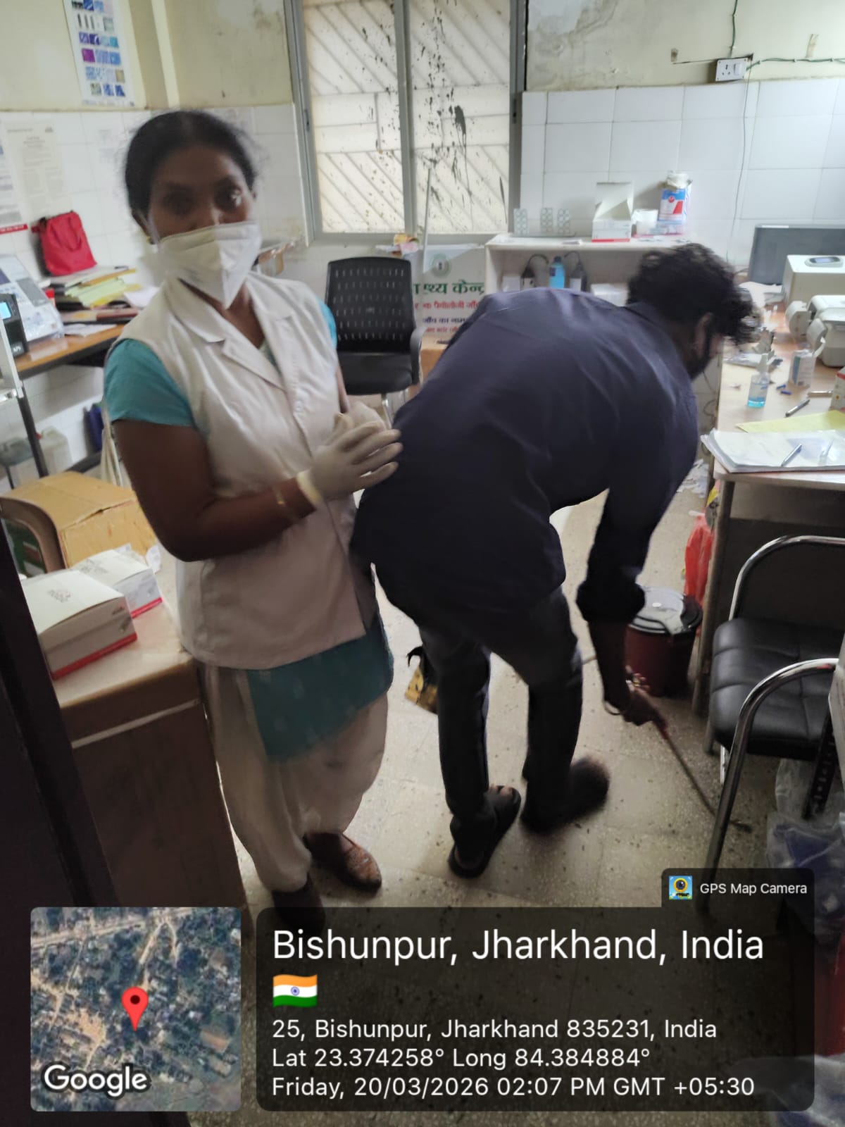 Floor drilling anti-termite treatment